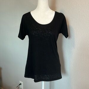 JCrew Factory Scoopneck TShirt Black Size XXS